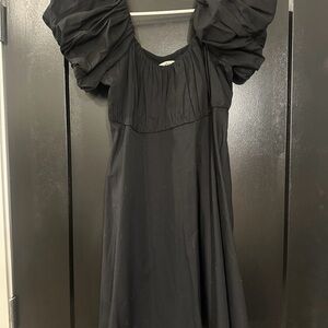 Abercrombie & Fitch Black Puff Sleeve Dress